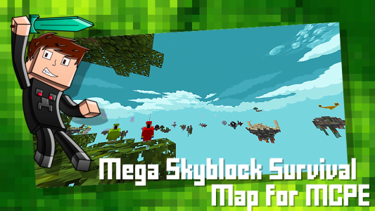 اسکرین شات 3 برنامه Mega Skyblock Survival Map for