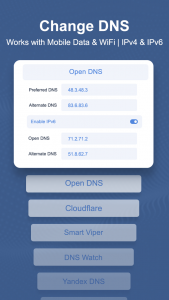 اسکرین شات برنامه DNS Changer : DNS 1.1.1.1.1 3