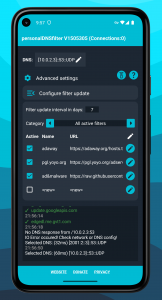 اسکرین شات برنامه personalDNSfilter 4