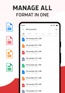 اسکرین شات 2 برنامه Document Reader PDF Word & XLS