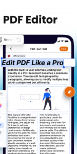 اسکرین شات 2 برنامه Office Docs : PDF Text Editor