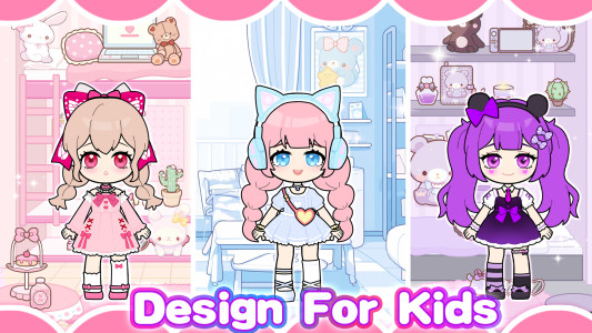 اسکرین شات 5 بازی Doll Makeup: Dress up for kids