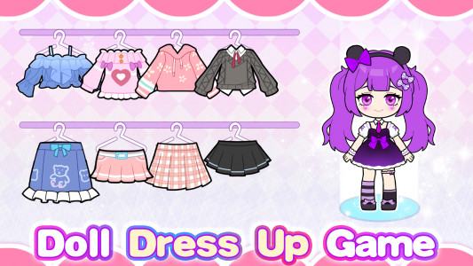 اسکرین شات 2 بازی Doll Makeup: Dress up for kids