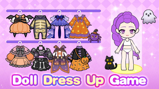 اسکرین شات 1 بازی Doll Makeup: Dress up for kids