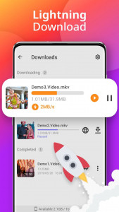 اسکرین شات برنامه Downloader - Video Downloader 3