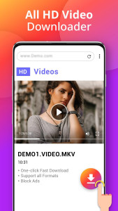 اسکرین شات 2 برنامه Downloader - Video Downloader