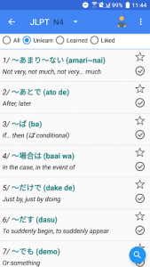 اسکرین شات برنامه Learn Japanese N5~N1 (JPro) 6