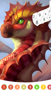 اسکرین شات بازی Dragon Color by Number Game 1