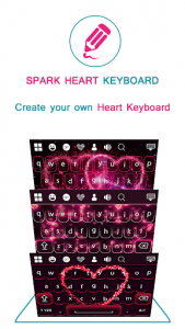 اسکرین شات برنامه Sparkling Heart Keyboard 2
