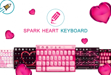 اسکرین شات برنامه Sparkling Heart Keyboard 1