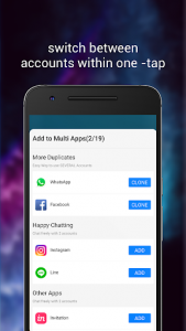 اسکرین شات برنامه Multi Apps – Multiple Accounts simultaneously 2
