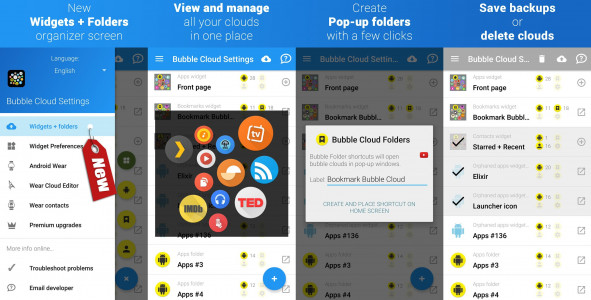 اسکرین شات برنامه Bubble Cloud Widgets + Folders 6