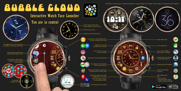 اسکرین شات برنامه Watch Face Theme Bubble Cloud 5