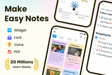 اسکرین شات برنامه Easy Notes - Note Taking Apps 1