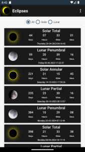 اسکرین شات برنامه Eclipse Countdown 1