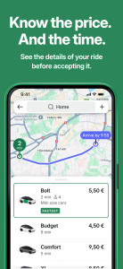 اسکرین شات 5 برنامه Bolt: Request a Ride