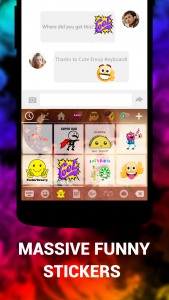 اسکرین شات برنامه Emoji Keyboard Cute Emoticons 2