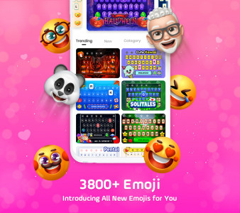 اسکرین شات 1 برنامه Emojikey: Emoji Keyboard Fonts