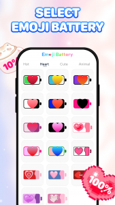 اسکرین شات 2 برنامه Emoji Battery - Battery Icon