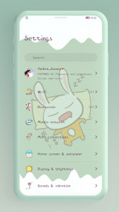 اسکرین شات 3 برنامه Baby Rabbit EMUI 10/11 Theme