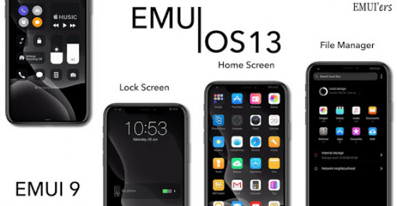 اسکرین شات برنامه OS 13 Dark EMUI Theme 1