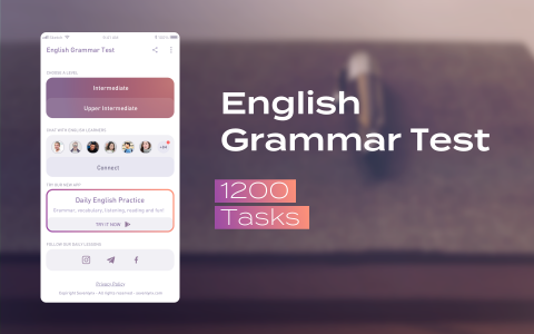 اسکرین شات برنامه English Grammar Test 1