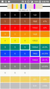 اسکرین شات برنامه Resistor calculator 4