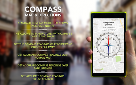 اسکرین شات برنامه Compass - Maps and Directions 5