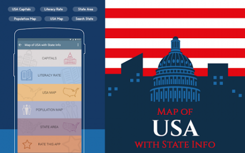 اسکرین شات برنامه Map of USA 5