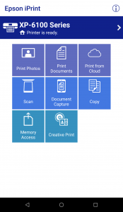 اسکرین شات برنامه Epson iPrint 1