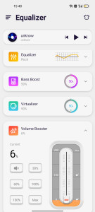 اسکرین شات 2 برنامه Equalizer, Volume Bass Booster