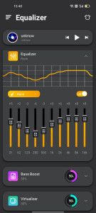 اسکرین شات 1 برنامه Equalizer, Volume Bass Booster