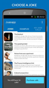اسکرین شات برنامه Juasapp - Joke Calls 1