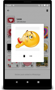 اسکرین شات 2 برنامه GIF2Sticker Animated Stickers