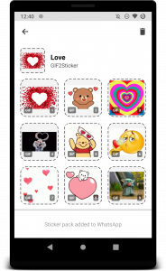 اسکرین شات 1 برنامه GIF2Sticker Animated Stickers