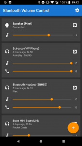 اسکرین شات برنامه Bluetooth Volume Manager 1