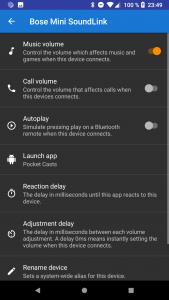 اسکرین شات برنامه Bluetooth Volume Manager 2