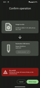 اسکرین شات 3 برنامه EtchDroid ISO to USB Writer