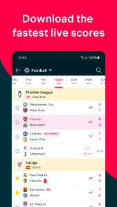 اسکرین شات 1 برنامه Flashscore: Live Scores & News