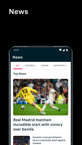 اسکرین شات برنامه Flashscore live scores & news 5