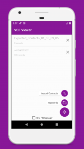 اسکرین شات برنامه vCard File Reader: VCF Contact 5