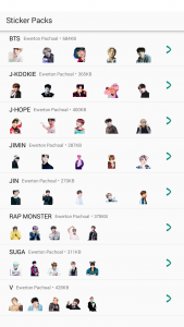 اسکرین شات برنامه BTS Kpop Stickers WAStickerApp 1