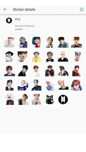 اسکرین شات برنامه BTS Kpop Stickers WAStickerApp 2
