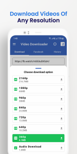 اسکرین شات 3 برنامه Video Downloader for Facebook