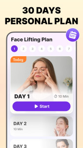 اسکرین شات 3 برنامه Face Yoga Exercises, Skin Care