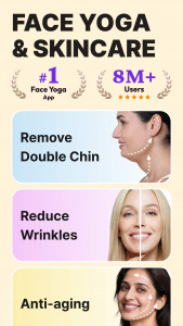 اسکرین شات 1 برنامه Face Yoga Exercises, Skin Care