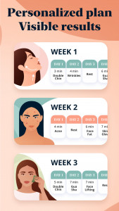 اسکرین شات 2 برنامه Luvly: Face Yoga & Exercise