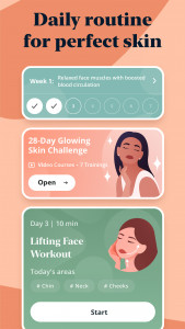 اسکرین شات 4 برنامه Luvly: Face Yoga & Exercise