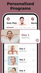 اسکرین شات 2 برنامه Face Yoga & Facial Exercises