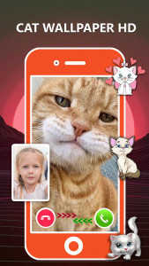 اسکرین شات 2 برنامه cat call you - fake video call